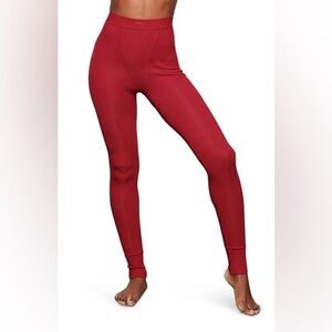 Skims Cotton Rib Leggings in Brick